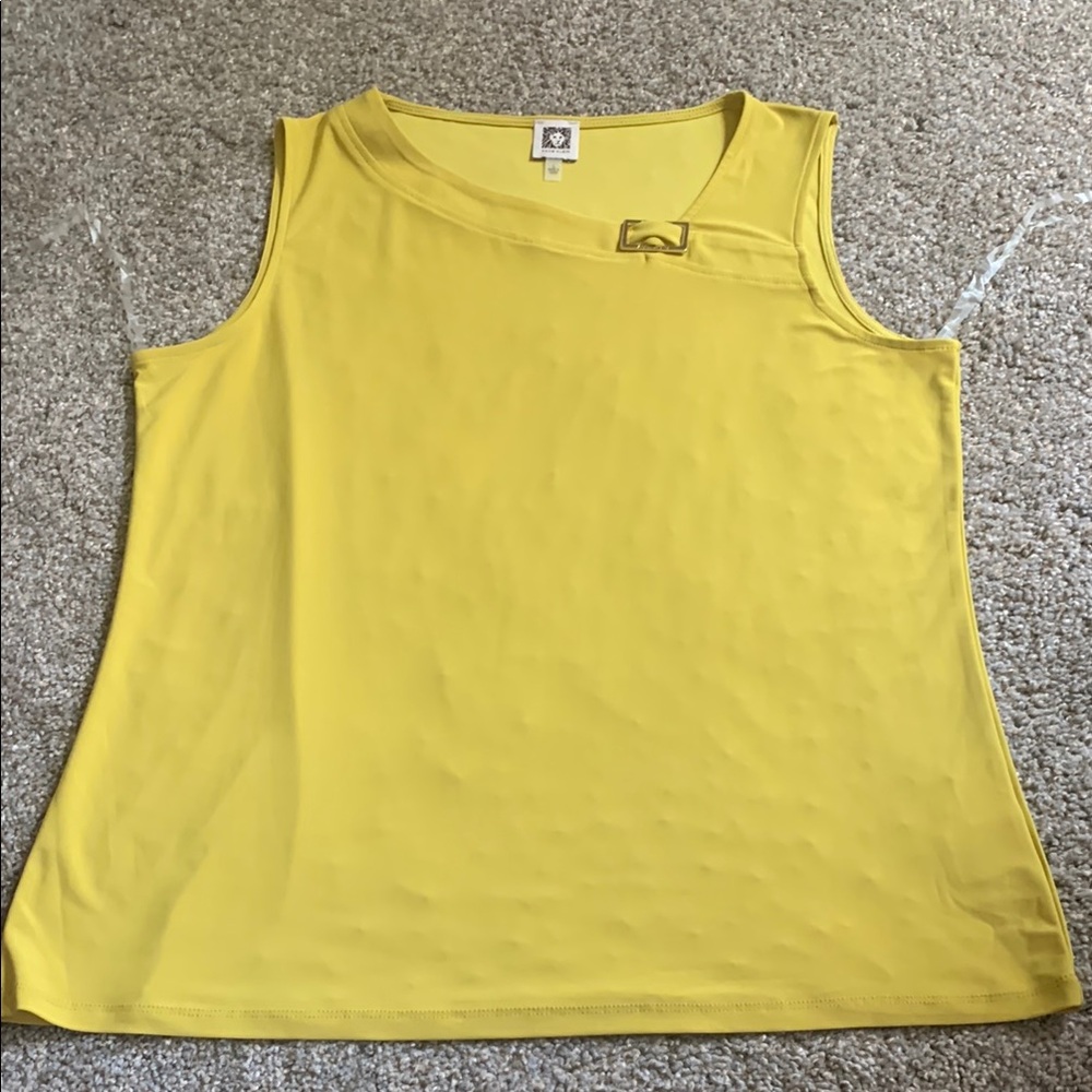 Anne Klein Yellow Tank Top Vibrant and Stylish Size large